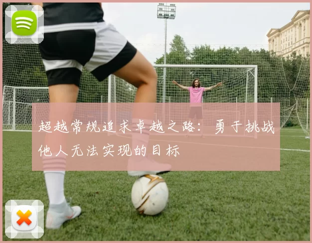 超越常规追求卓越之路：勇于挑战他人无法实现的目标